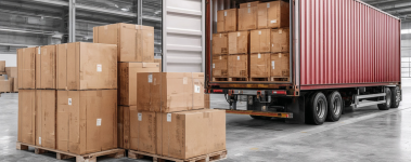 Local and national shipping truck